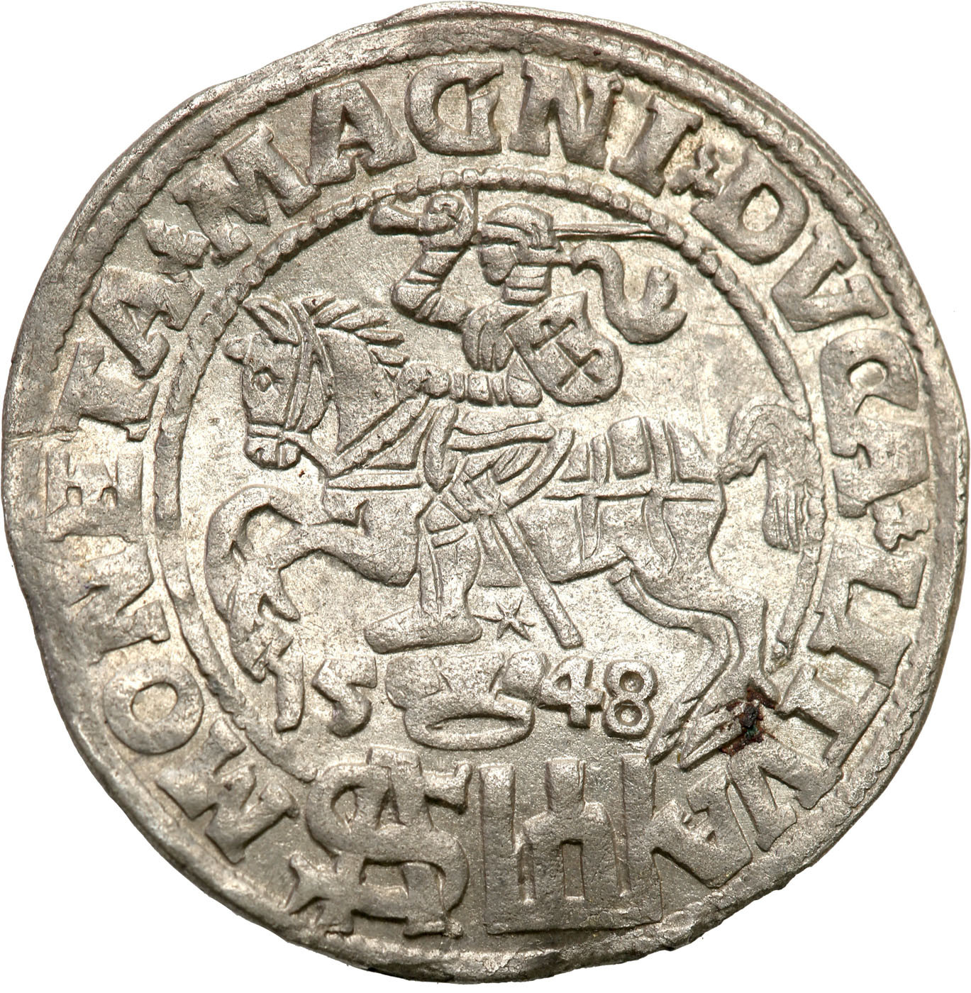 Zygmunt II August. Grosz na stopę polską 1548, Wilno